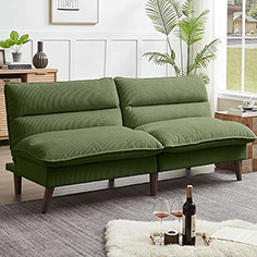 Hanherry Loveseat Sofa, 47” Small Couch for Living Room, Comfy Chenille Fabric Loveseat