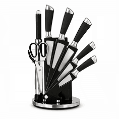 Professional 8-Piece Knife Block Set (black handles)